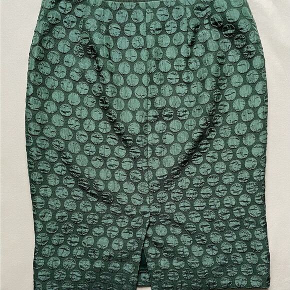 Green Maeve Pencil Skirt with Polka Dot Pattern Size 4 - Picture 3 of 4